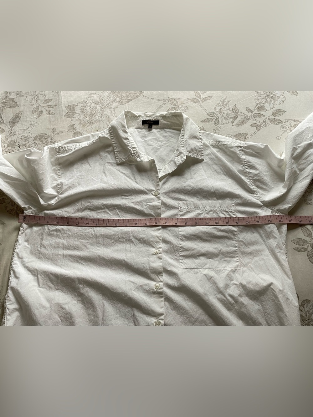 Quince 100% Organic Cotton Poplin Long Sleeve Boyfriend Shirt White Large Chic - Picture 9 of 10
